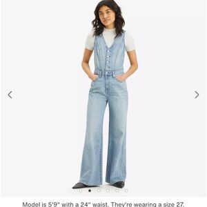 Denim Vest Wide Leg Jumpsuit